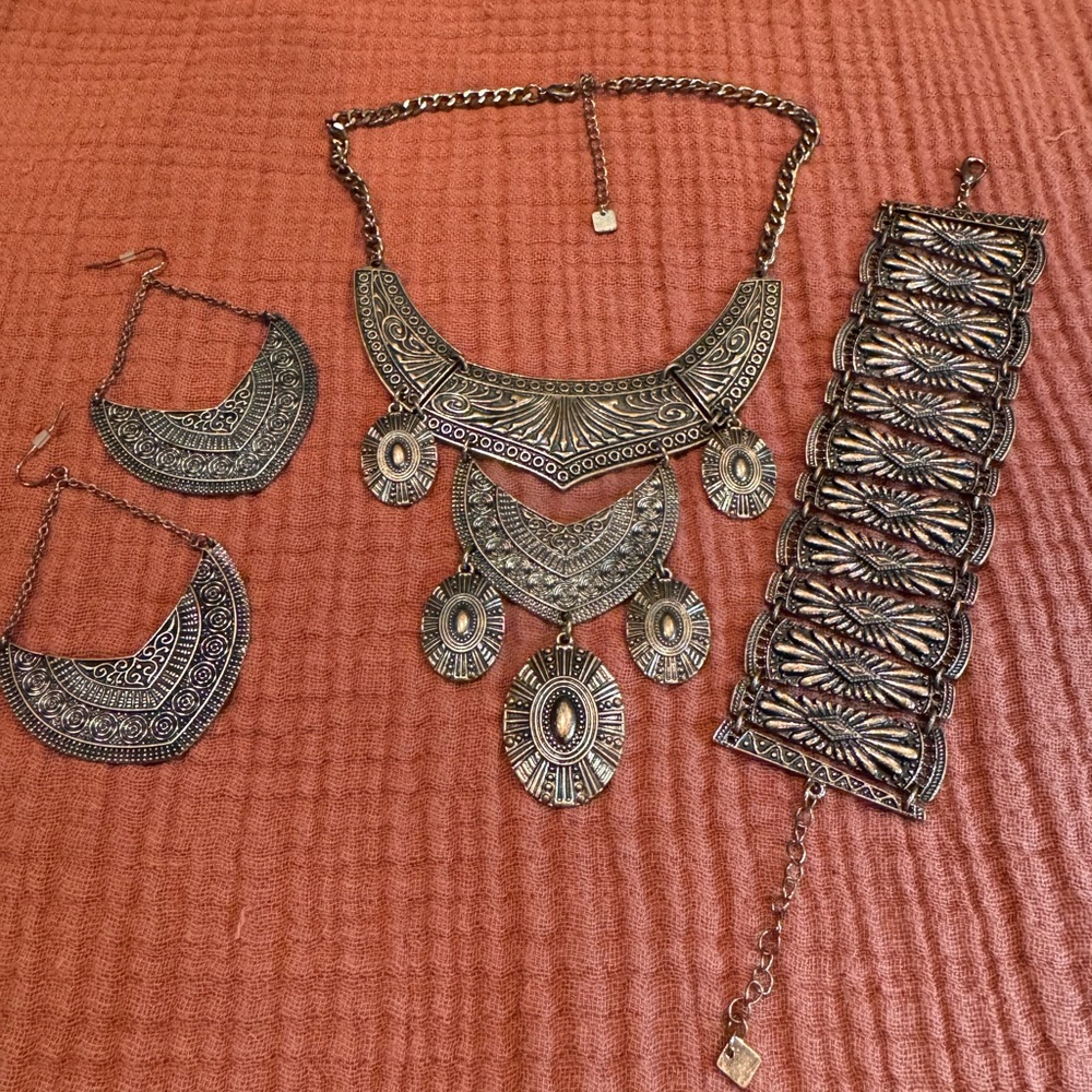 Park Lane Antiqued Copper Necklace Set
